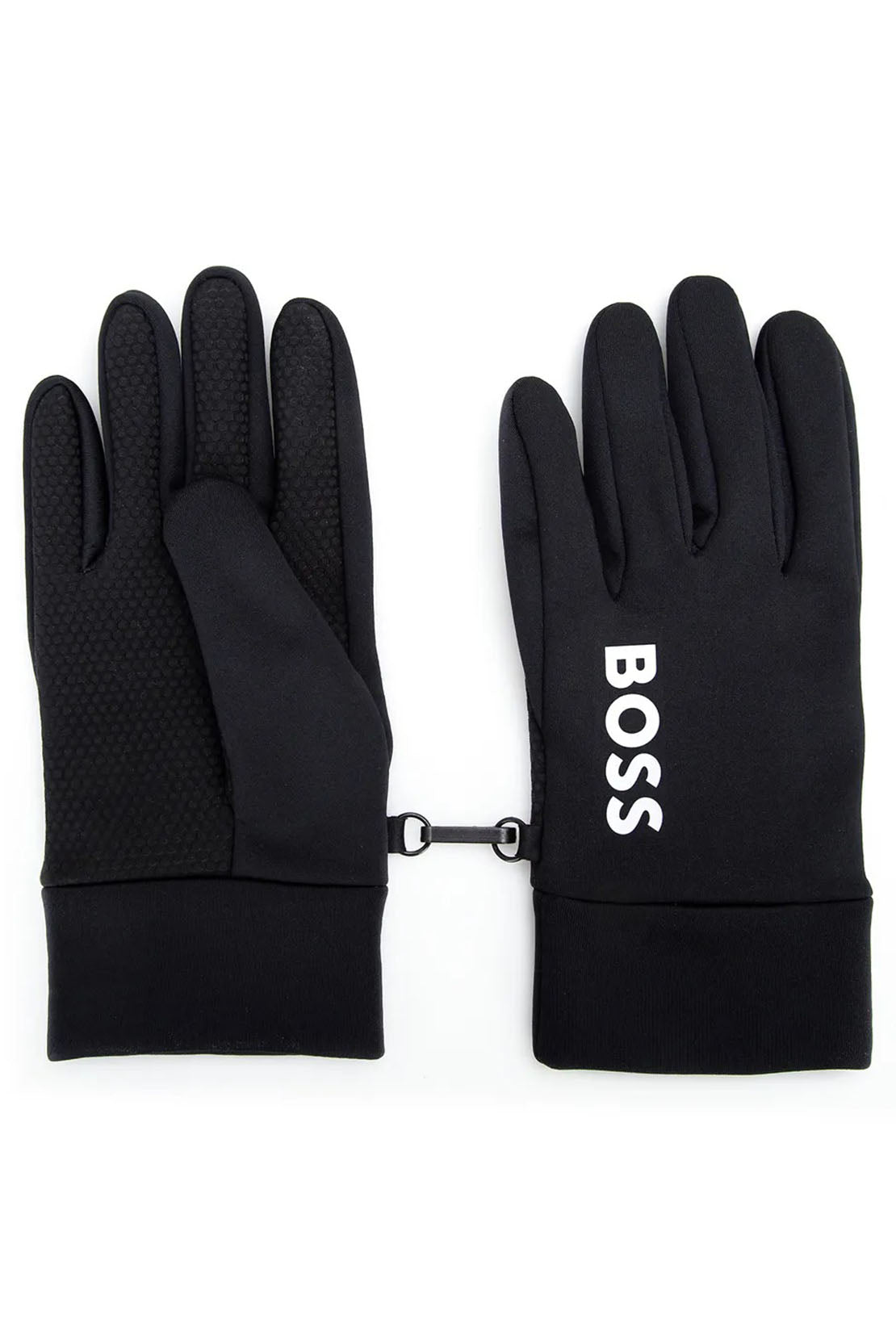 BOSS - RUNNING-GLOVES-3 Dark Blue Running Gloves With Logo Detail 50496570 402