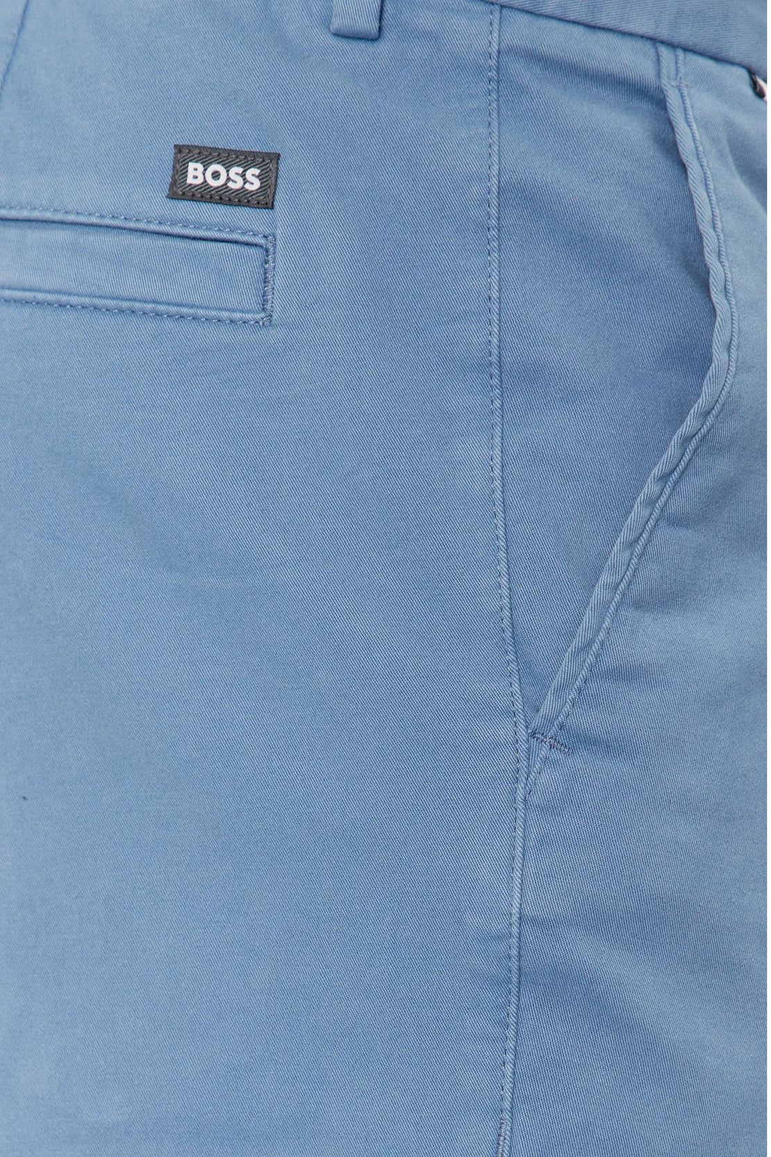 BOSS - KANE-L Light Pastel Blue Regular Fit Trousers In Stretch Cotton Gabardine 50497787 294