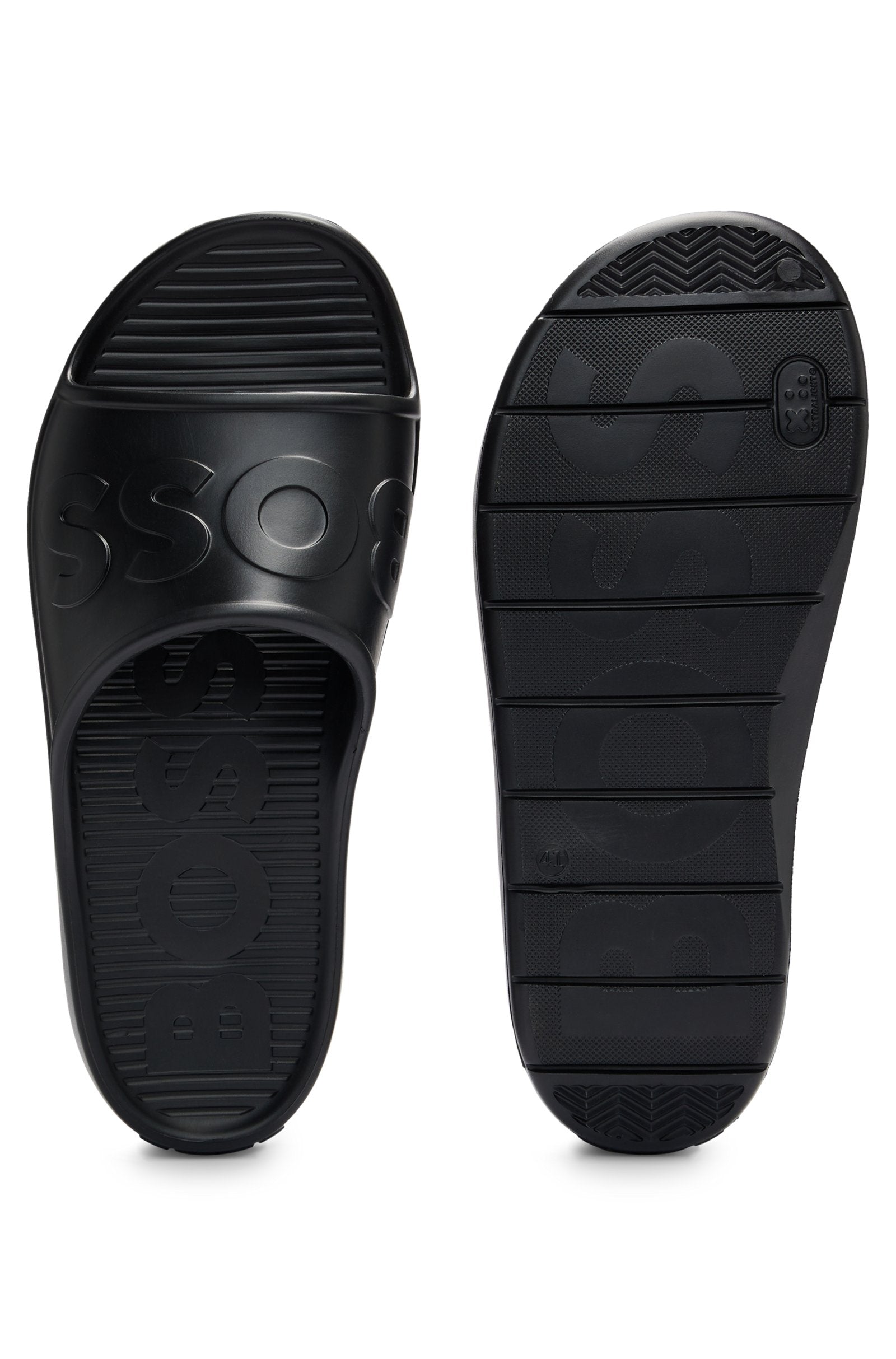 BOSS - DARIAN - Black Lightweight EVA Slides with Logo Strap 50498207