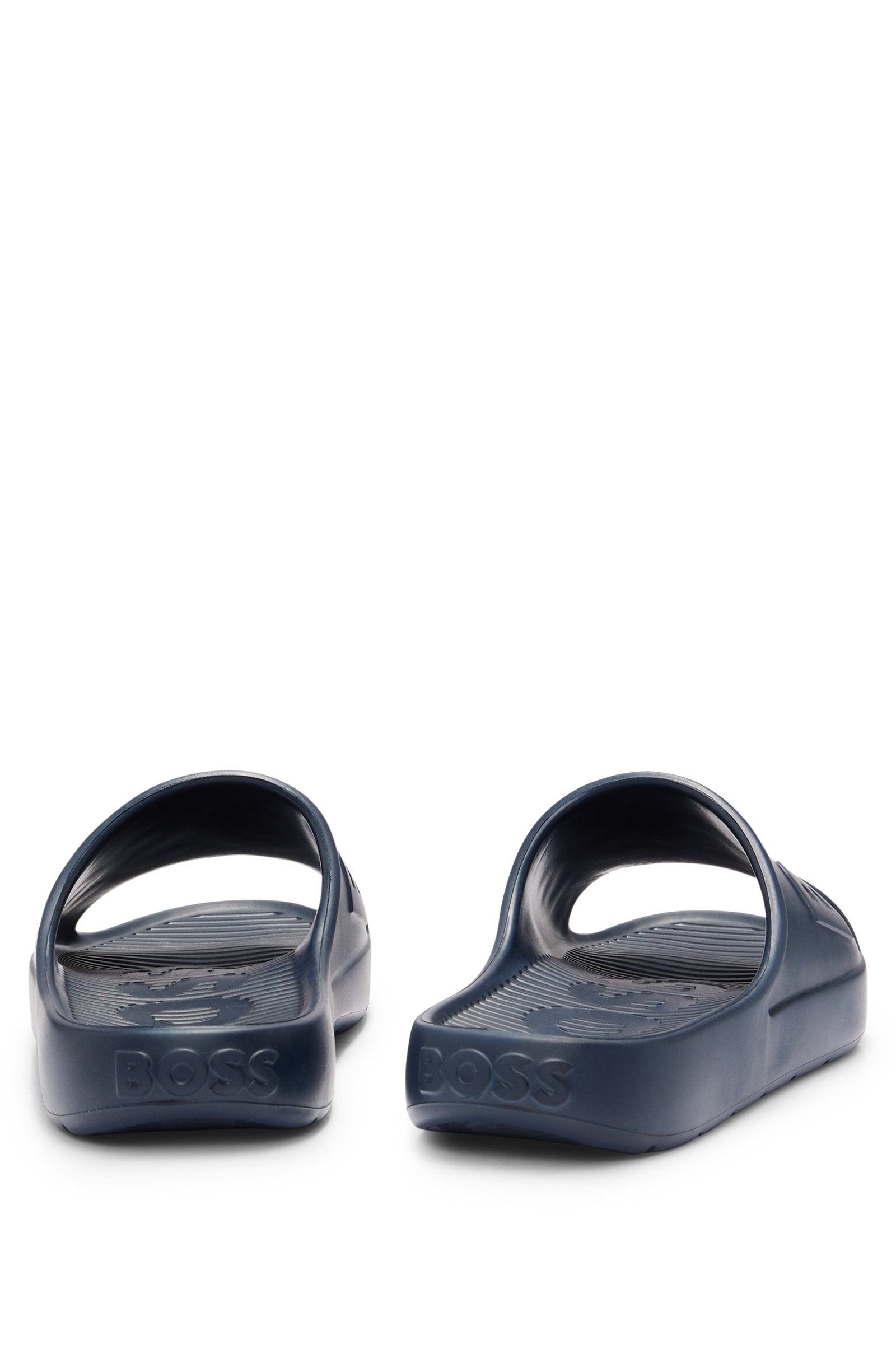 BOSS - DARIAN - Dark Blue Lightweight EVA Slides with Logo Strap 50498207