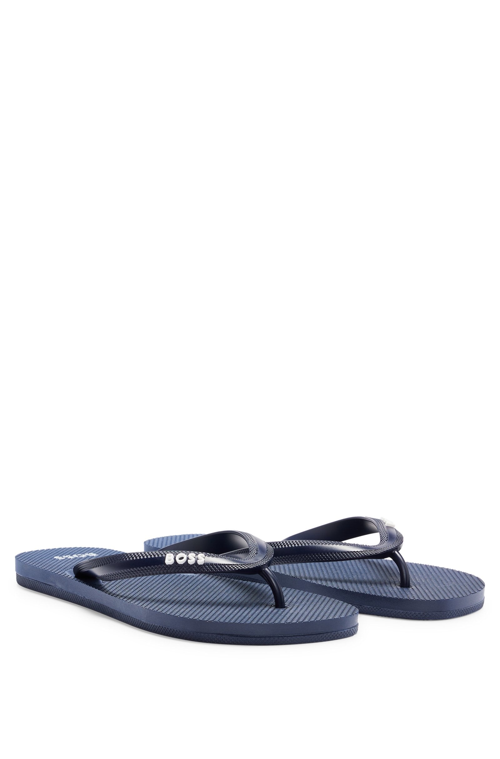 BOSS - TRACY_THNG Dark Blue Flip Flops With Branded Strap 50498208 405