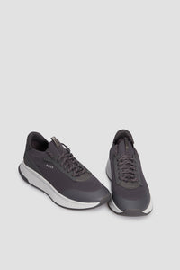 BOSS - TTNM EVO Grey Trainers With Knitted Uppers & Fishbone Sole 50498904 020