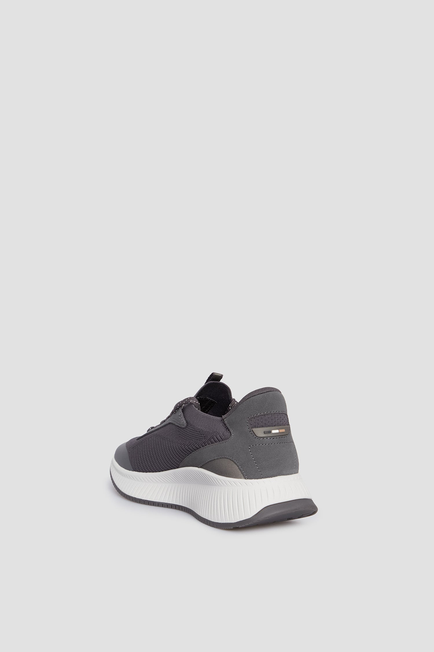 BOSS - TTNM EVO Grey Trainers With Knitted Uppers & Fishbone Sole 