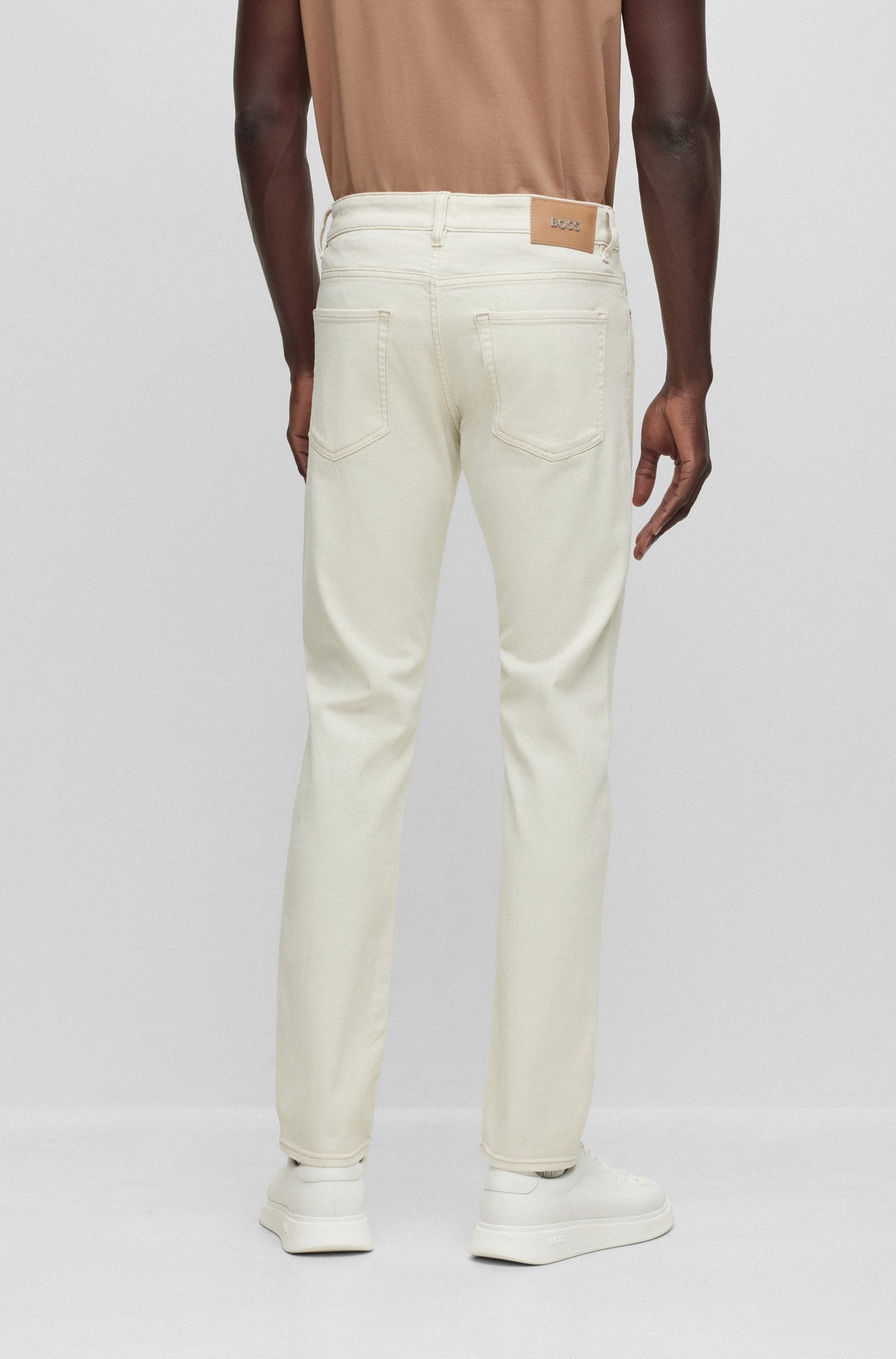 BOSS - DELAWARE3-1 Slim Fit Jeans In Super Soft Open White Italian Denim 50501074 131