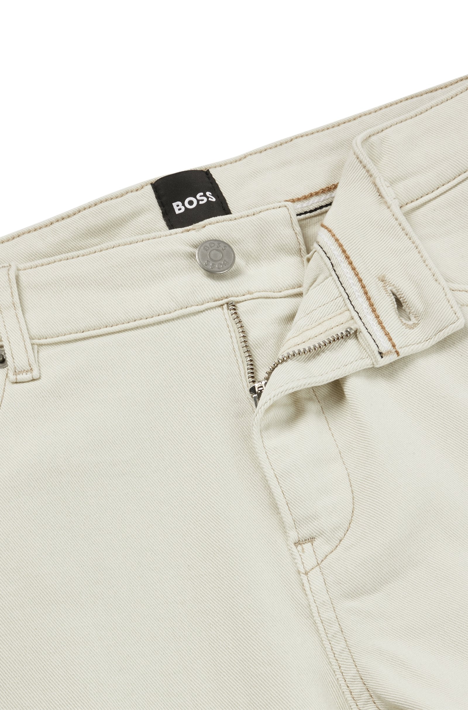 BOSS - DELAWARE3-1 Slim Fit Jeans In Super Soft Open White Italian Denim 50501074 131