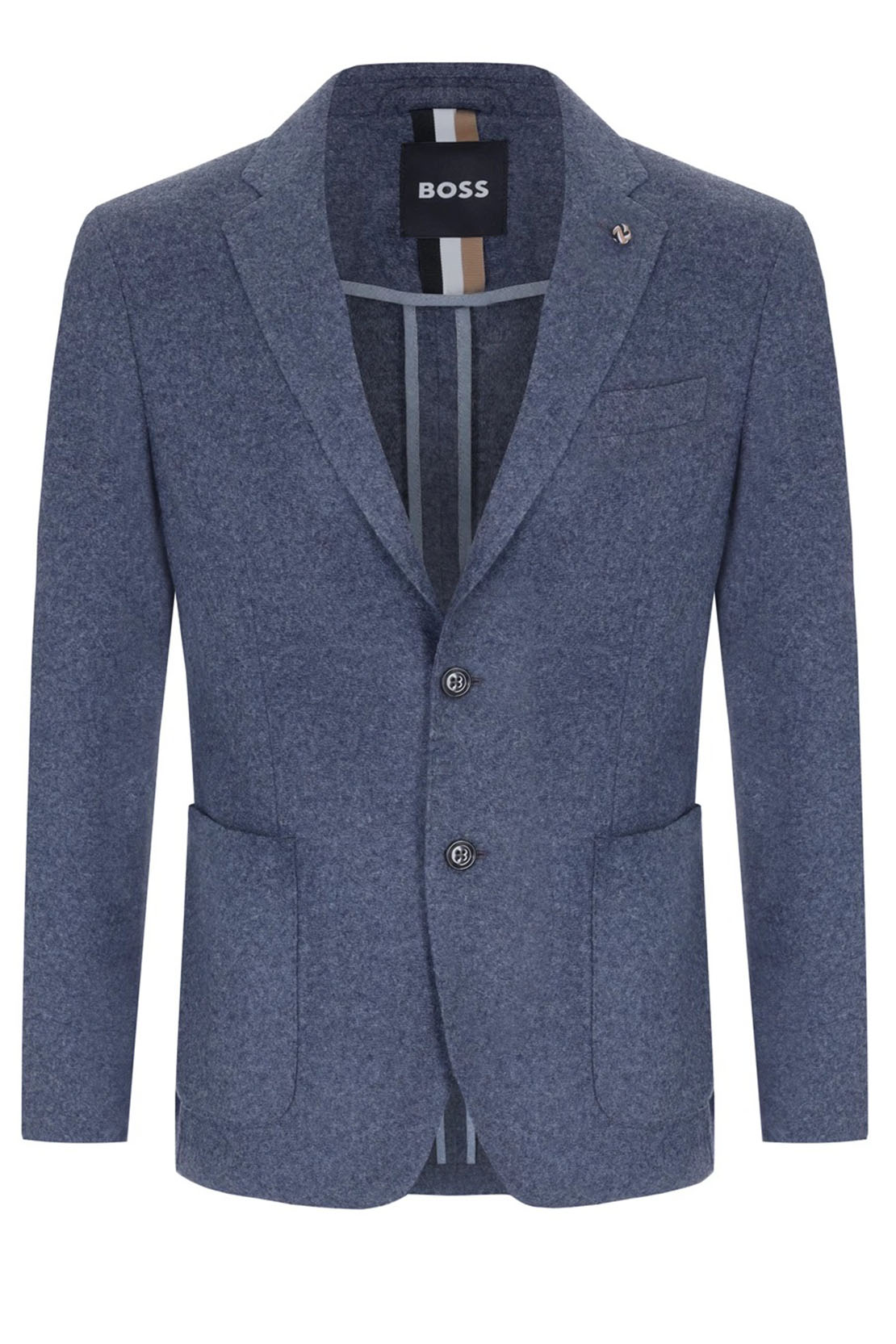 BOSS - Slim-Fit Jacket In Stretch Jersey With Wool In Open Blue 50502533 475