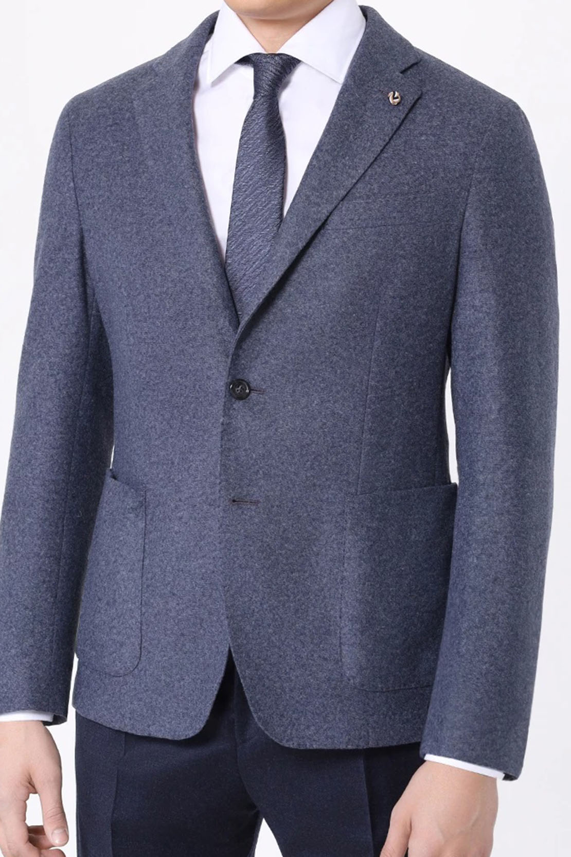 BOSS - Slim-Fit Jacket In Stretch Jersey With Wool In Open Blue 50502533 475