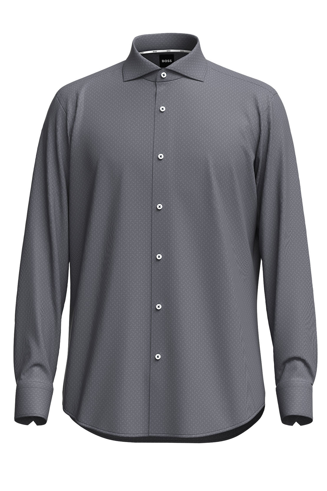 BOSS - H-JOE-SPREAD Navy Blue Cotton Stretch Shirt 50502627 410