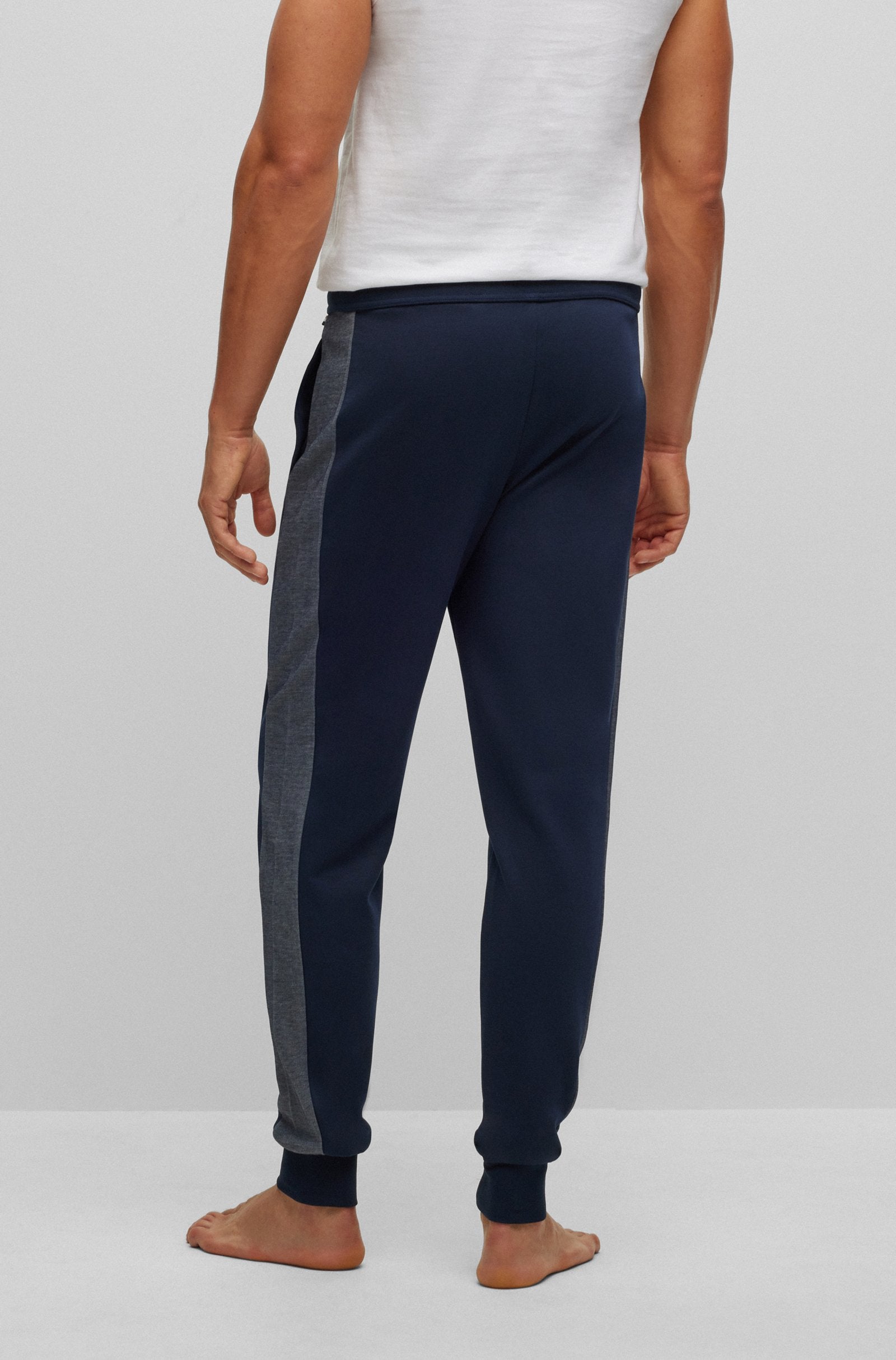 BOSS - Dark Blue SWEATPANTS WITH EMBROIDERED LOGO 50503052 403