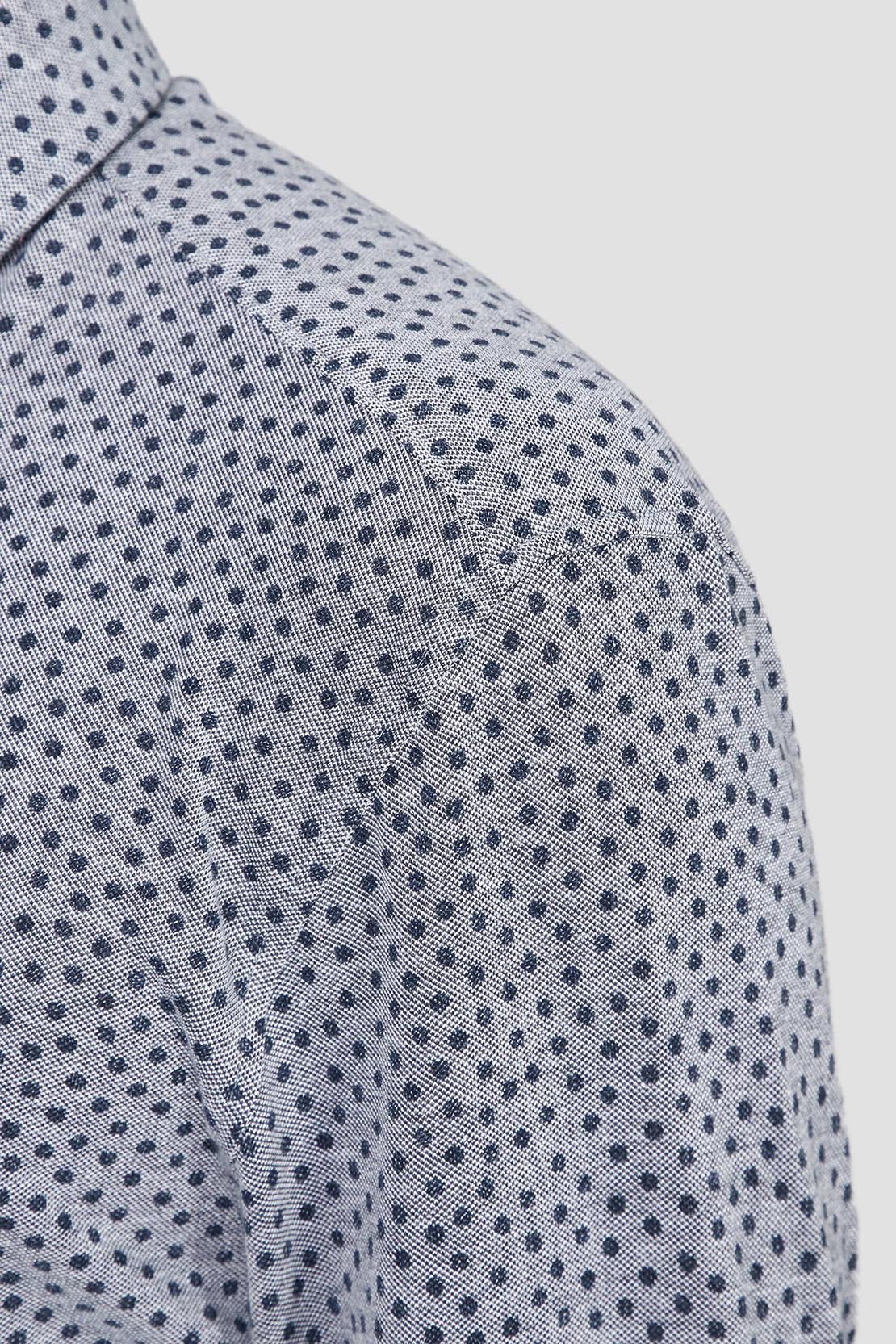BOSS - C-HAL-KENT-C1 Dark Blue Slim Fit Shirt in Printed Cotton 50503198 405