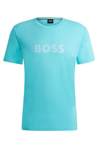 BOSS - Cotton-Jersey Regular Fit T-SHIRT in Turquoise/Aqua 50503276 442