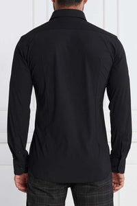 BOSS - H-HANK-S-KENT Black Stretch Cotton SLIM FIT Shirt 50533018 001