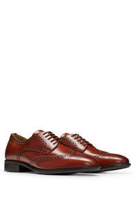 BOSS - COLBY Brown DERBY SHOES IN LEATHER WITH BROGUE DETAILS 50503609 210