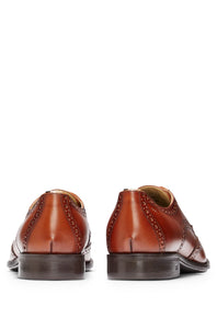 BOSS - COLBY Brown DERBY SHOES IN LEATHER WITH BROGUE DETAILS 50503609 210