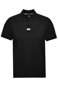 BOSS - PARLAY 424 Black Regular Fit Pique Cotton Polo Shirt 50505776 001
