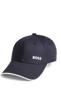BOSS - CAP-BOLD - Dark Blue Cotton Twill Cap With Printed Logo 50505834 402
