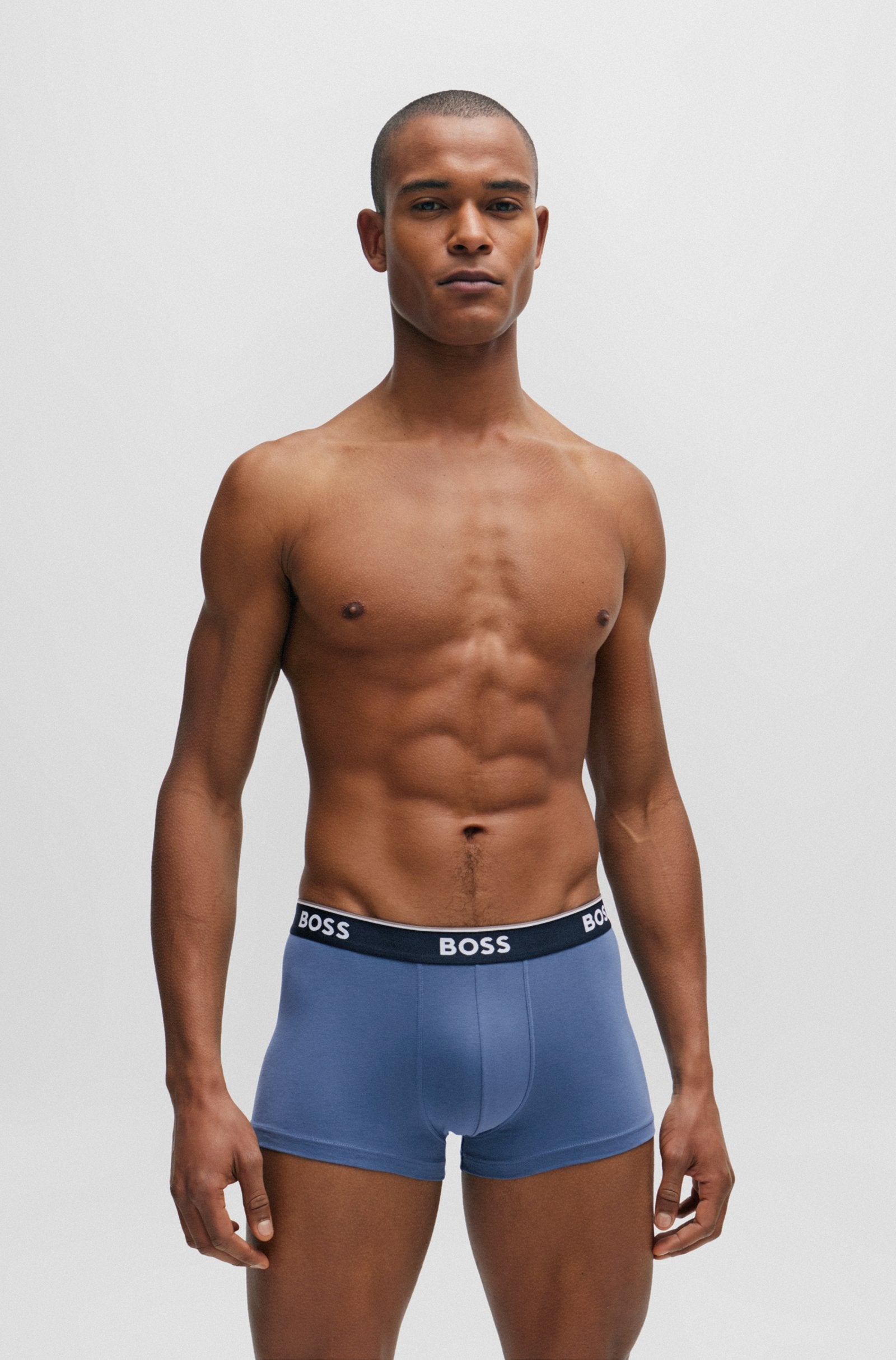 BOSS - Boxed 3-Pack Of Cotton Trunks With Logo Waistbands 50508985 987