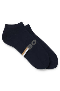 BOSS - 2-Pack Of Dark Blue Ankle Length Socks In a Cotton Blend 50510656 401