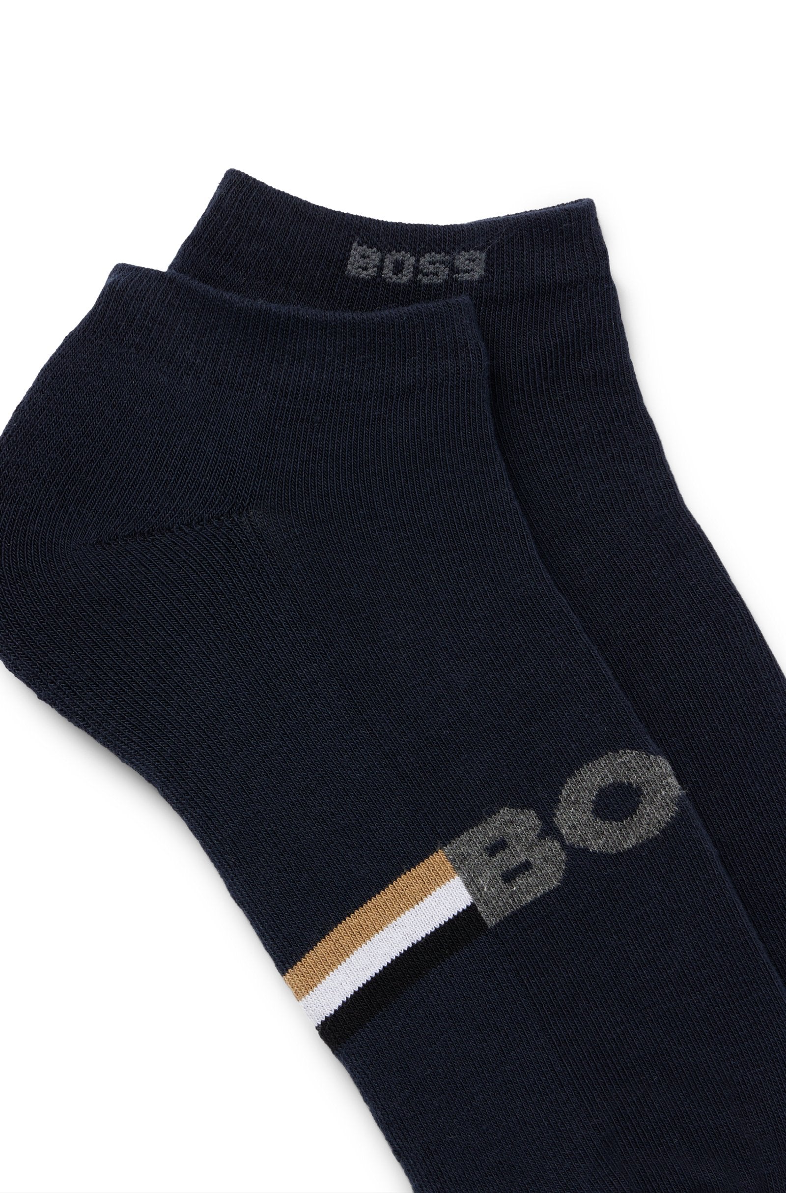 BOSS - 2-Pack Of Dark Blue Ankle Length Socks In a Cotton Blend 50510656 401