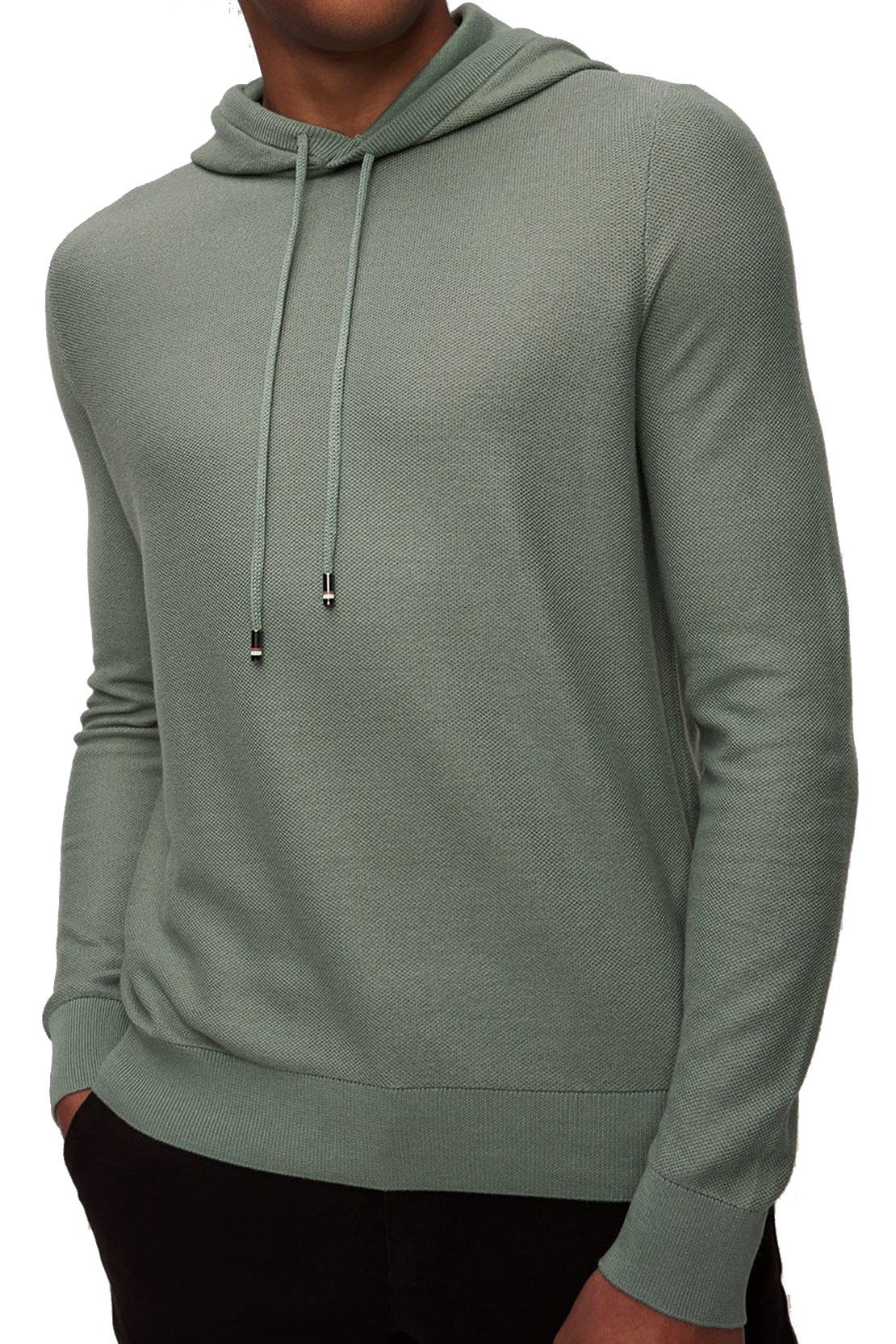BOSS - TRAPANI Knitted Cotton Blend Hoodie In Open Green 50511771 373
