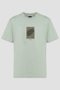 BOSS - TESSIN 88 Open Green Cotton T-Shirt 50512118 373