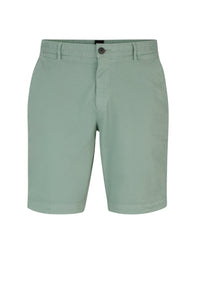 BOSS - SLICE-SHORT Open Green Slim Fit Shorts In Stretch Cotton 50512524 373