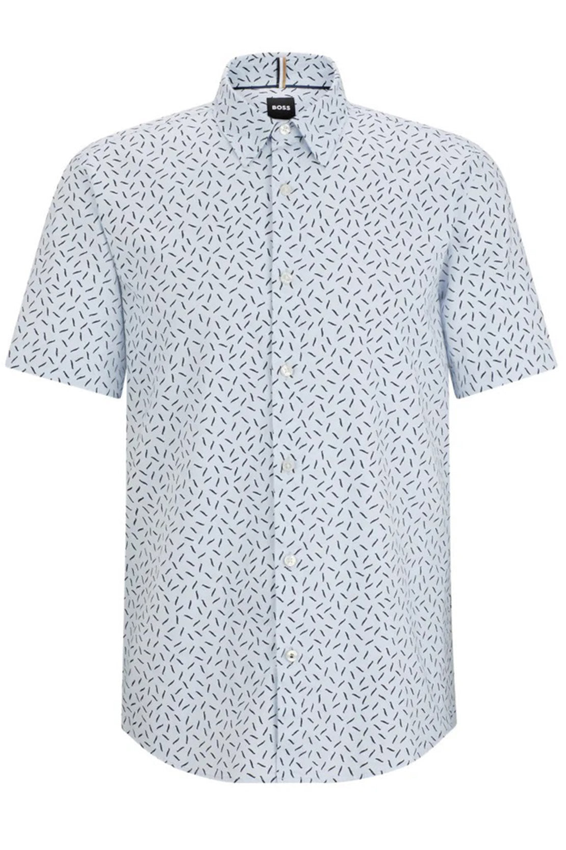 BOSS -  S-ROAN-KEN Slim Fit Short Sleeve Shirt In Light Pastel Blue 50513394 450