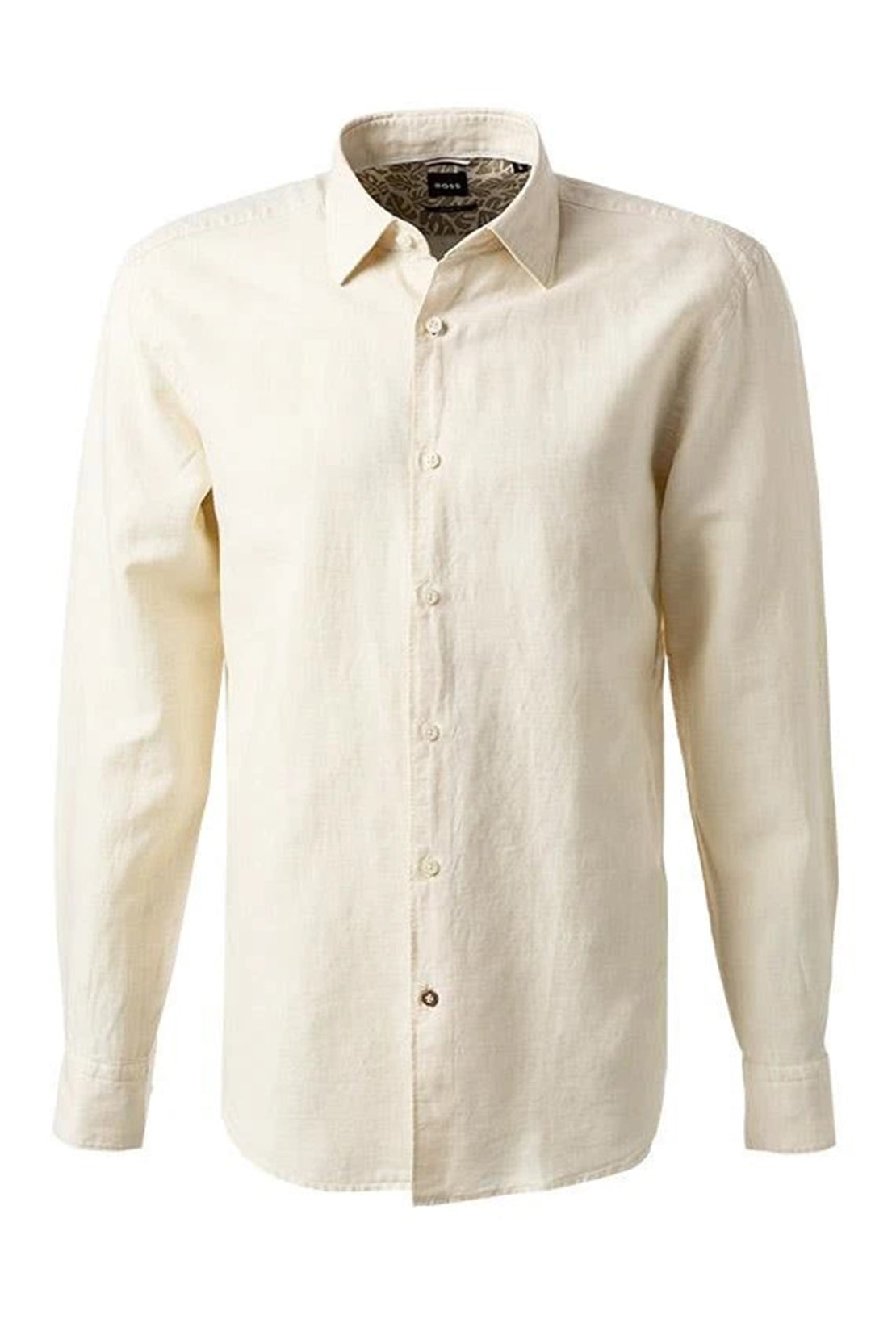 BOSS - C-HAL-KENT Open White Cotton and Linen Casual Shirt 50513661 131