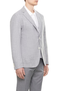 BOSS - C-HANRY-233 Silver Grey Slim Fit Jacket In Linen Blend 50514618 041