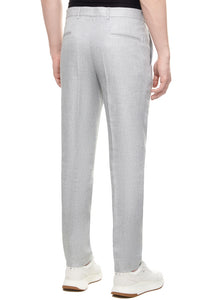 BOSS - C-GENIUS-242 Silver Slim Fit Trousers In Linen Blend 50515102 041