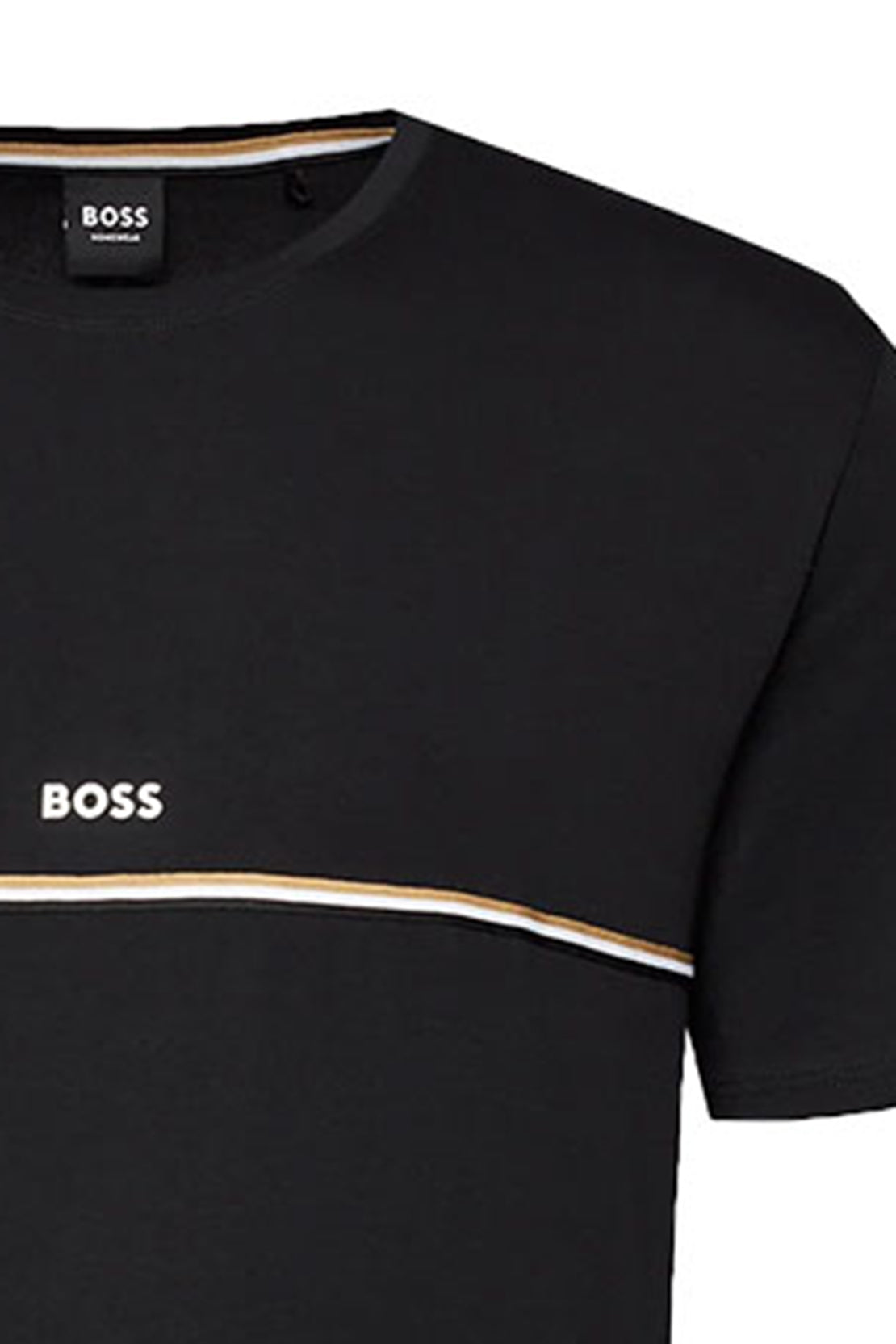 BOSS - UNIQUE Black Stretch Cotton Pyjama T-Shirt 50515395 001
