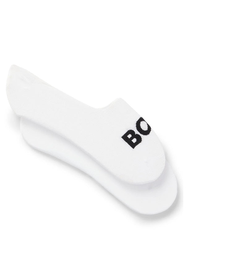 BOSS - 2-Pack Of Invisible Socks In A Cotton Blend In White 50516402 100
