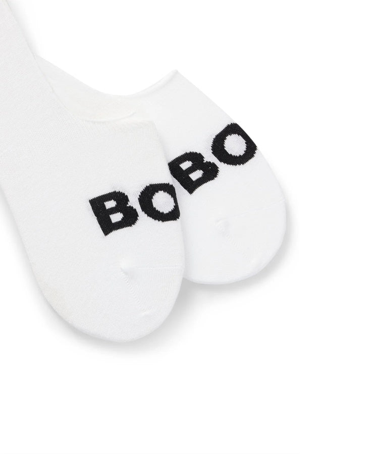 BOSS - 2-Pack Of Invisible Socks In A Cotton Blend In White 50516402 100