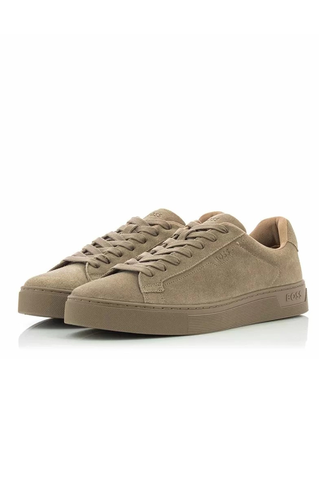 BOSS - RHYS_TENN Medium Beige Suede Tennis Sneaker 50517299 263