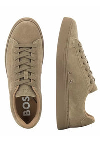 BOSS - RHYS_TENN Medium Beige Suede Tennis Sneaker 50517299 263