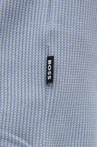 BOSS - H-TIBURT 431 - Open Blue Textured T-shirt in Mercerised Cotton 50518539 490