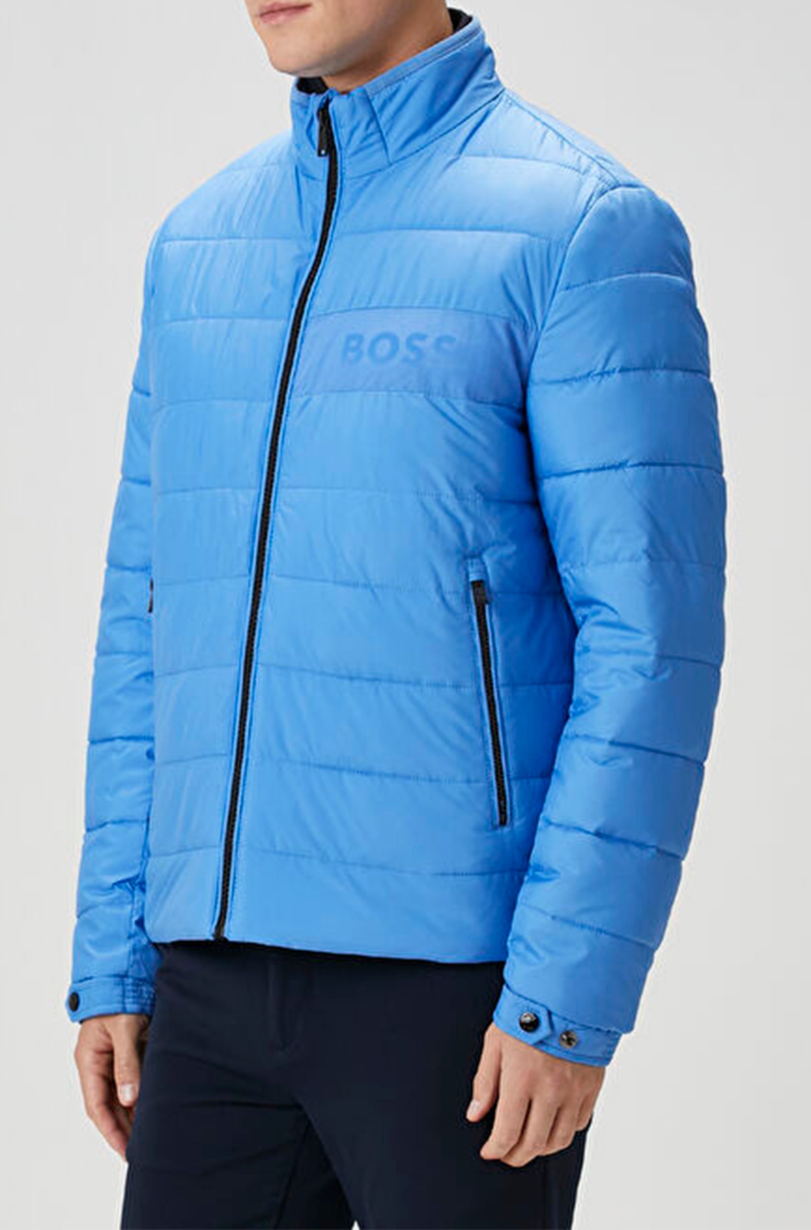 BOSS - H-CENITOS Water-Repellent Regular Fit Jacket In Bright Blue 50519237 430