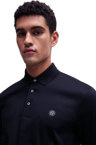 BOSS - C-PALEY Dark Blue Mercerized-Cotton Long Sleeved Polo Shirt 50523917 404