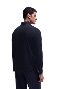 BOSS - C-PALEY Dark Blue Mercerized-Cotton Long Sleeved Polo Shirt 50523917 404