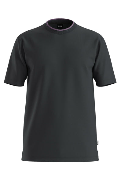 BOSS - H-THOMPSON 59 Black Mercerised Cotton T-Shirt