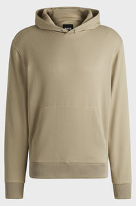 BOSS - P_SEEGAR 25 Cotton Blend Hoodie With Striped Structure in Light Beige 50537480 275