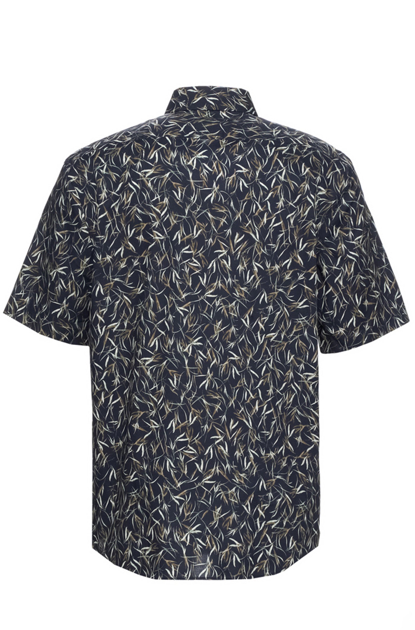BOSS - H-KOE-KENT 242 Dark Blue Regular Fit Short Sleeve Patterned Shirt 50539145 404