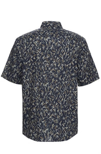 BOSS - H-KOE-KENT 242 Dark Blue Regular Fit Short Sleeve Patterned Shirt 50539145 404