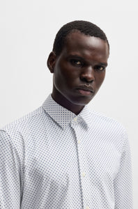 BOSS - Slim-Fit Shirt In Printed Performance-Stretch Jersey In Light Pastel Blue 50539392 450