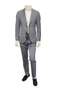 BOSS - P-HUGE-2PCS Slim Fit Suit in Blue/Grey Stretch Wool 50540774 425