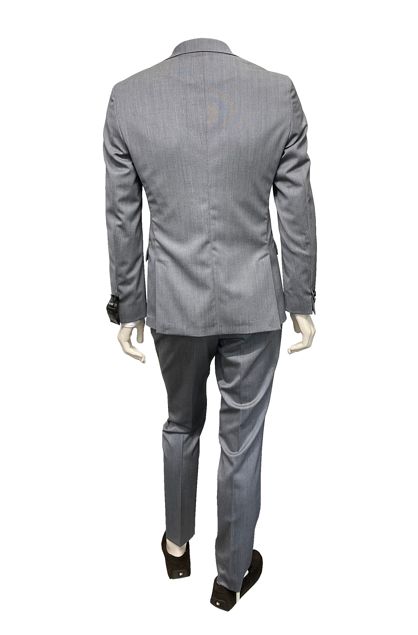 BOSS - P-HUGE-2PCS Slim Fit Suit in Blue/Grey Stretch Wool 50540774 425
