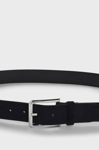 BOSS - CALEB Dark Blue Suede Belt With Polished Pin Buckle 50542138 401