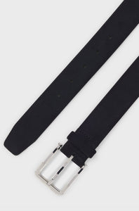BOSS - CALEB Dark Blue Suede Belt With Polished Pin Buckle 50542138 401