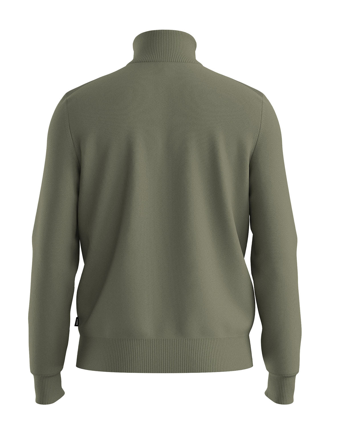 BOSS - H-ILLARIONE Zip-Up Cardigan In Virgin Wool in Medium Green 50543153 314