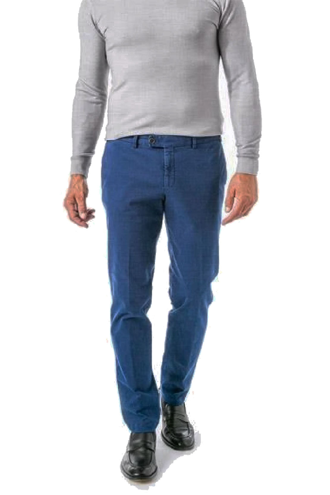 HILTL - TARENT Slim Fit Textured Stretch Cotton Chinos in Royal Blue 64273/53600 43